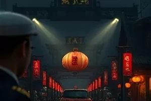 《晴日修补店》电影封面，缝纫机与旧衣物修补台