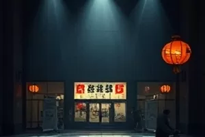 《银杏长街》剧集封面，秋季银杏街道与旧式楼房
